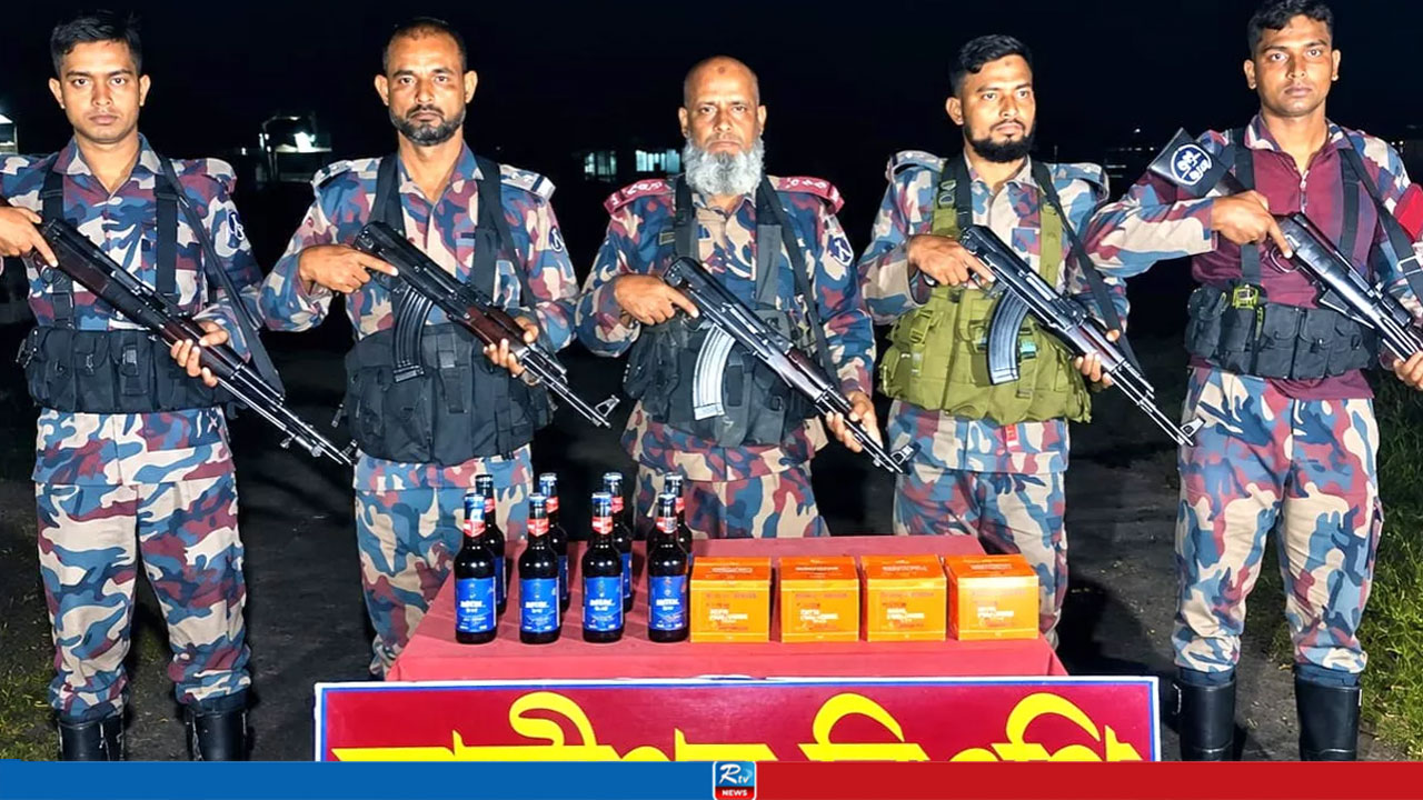 BGB Seizes BDT 12.12 Lakh Illicit Indian Liquor and Tablets in Kushtia Pre-Dawn Raid