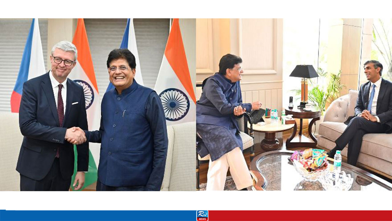 Indian Minister Piyush Goyal Discusses Trade Ties with Czech Deputy PM and Former UK PM