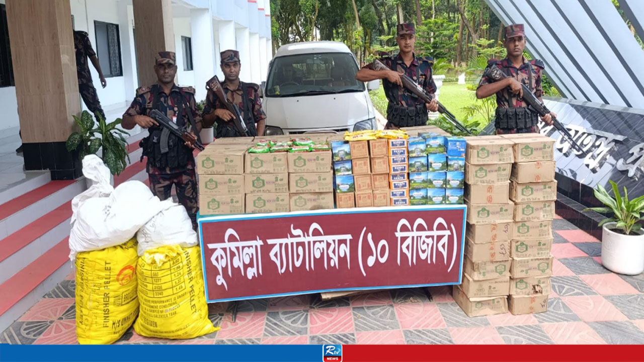 বিজিবির অভিযানে ৩৯ লাখ টাকার ভারতীয় মালামাল জব্দ
