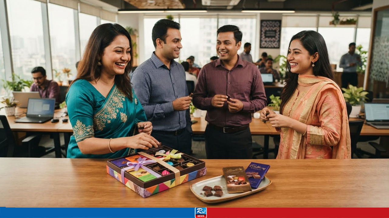 সহকর্মীদের চকলেট উপহার দেওয়ার দিন আজ
