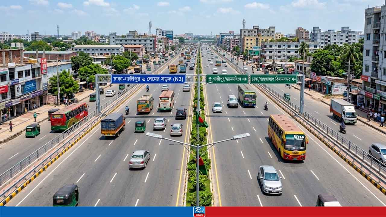 ঢাকা-গাজীপুর সড়ক ৬ লেন করার পরিকল্পনা 
