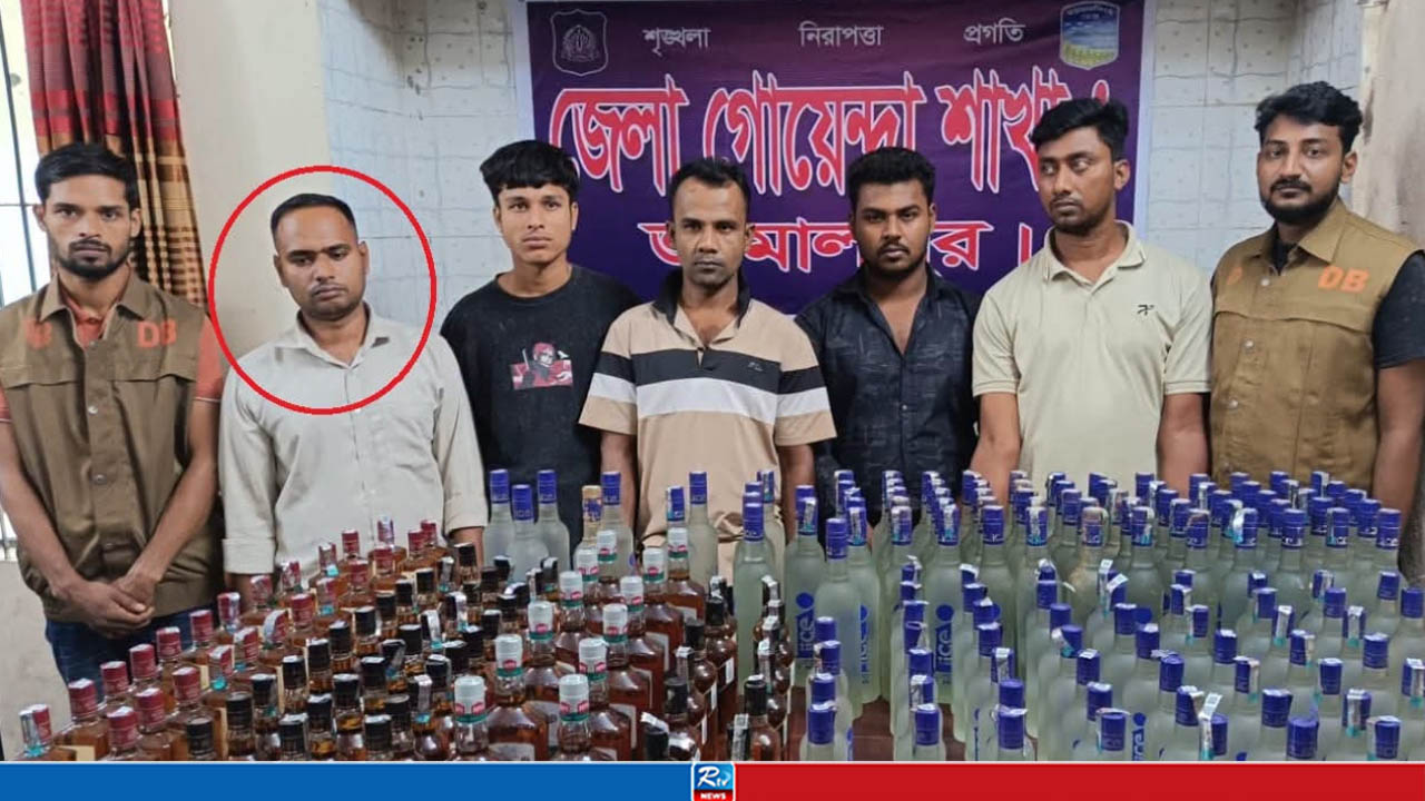 জামালপুরে বিদেশি মদসহ গ্রেপ্তার ৫