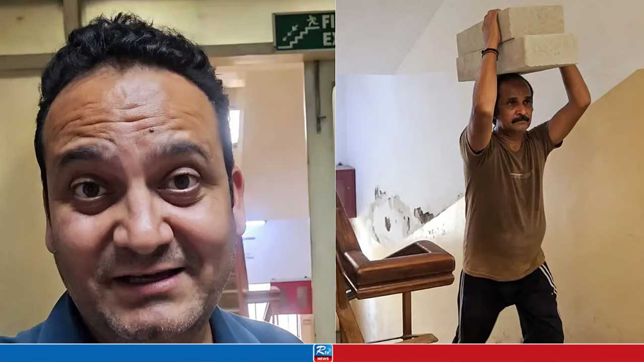 লিফট ব্যবহারের অনুমতি নেই, মাথায় ব্লক নিয়ে ২১ তলা উঠলেন শ্রমিক