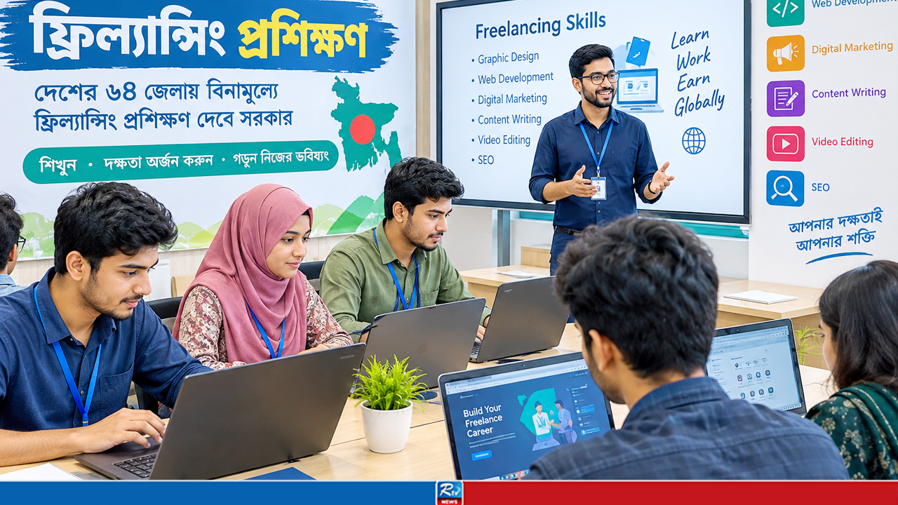৬৪ জেলায় ফ্রি'তে প্রশিক্ষণের সু্যোগ, মিলবে খাবার ও যাতায়াত ভাড়া