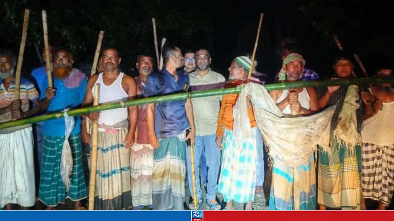 চুরি ঠেকাতে সড়কে ১২ বাঁশকল, পরিদর্শনে পুলিশ সুপার