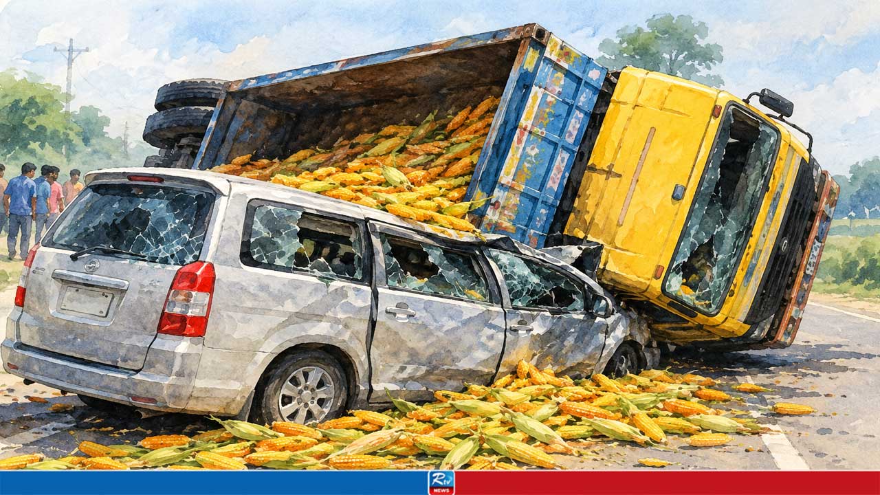 বগুড়ায় মাইক্রোবাস-ট্রাকের মুখোমুখি সংঘর্ষে দুইজনের মৃত্যু, আহত ৭