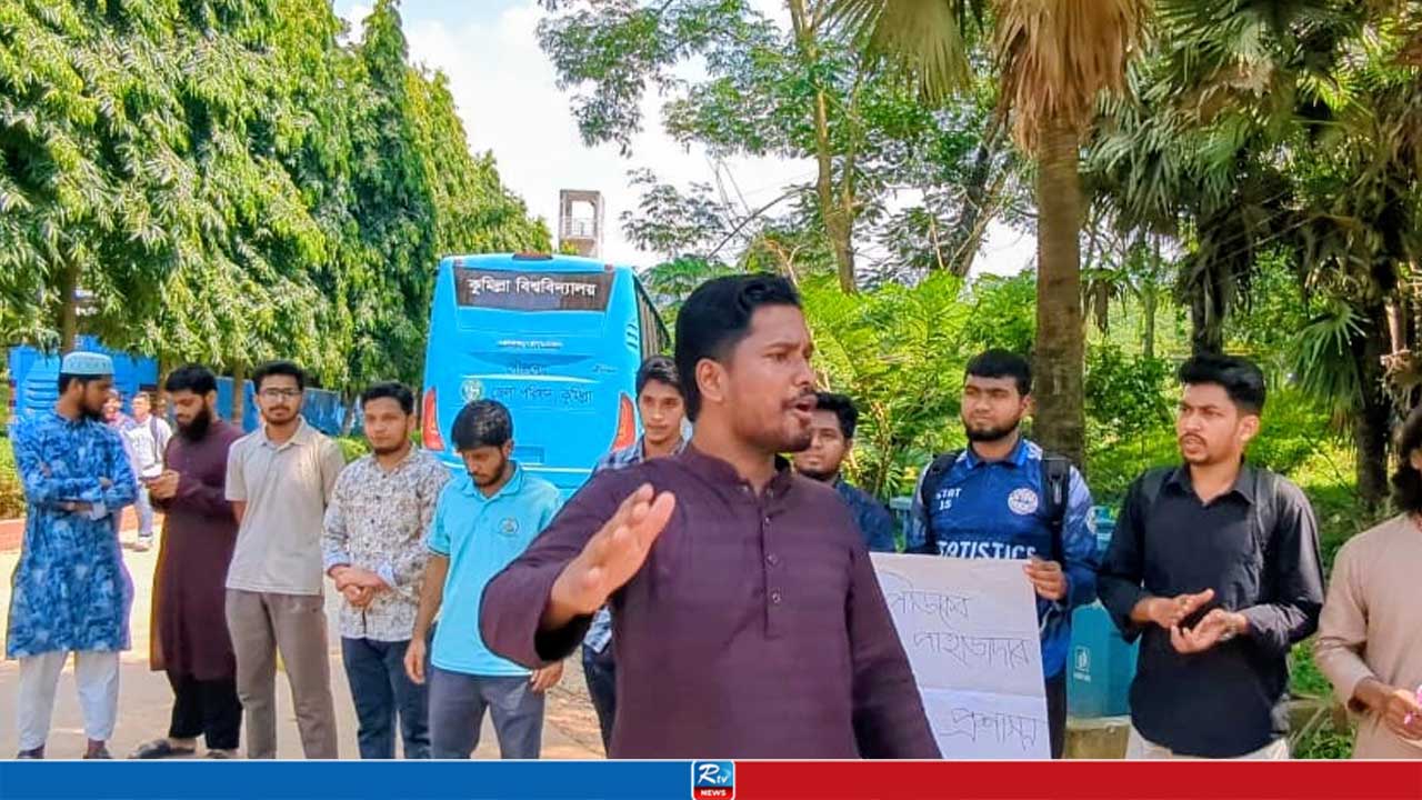 কুমিল্লা বিশ্ববিদ্যালয়ে শিক্ষার্থীদের মানববন্ধন