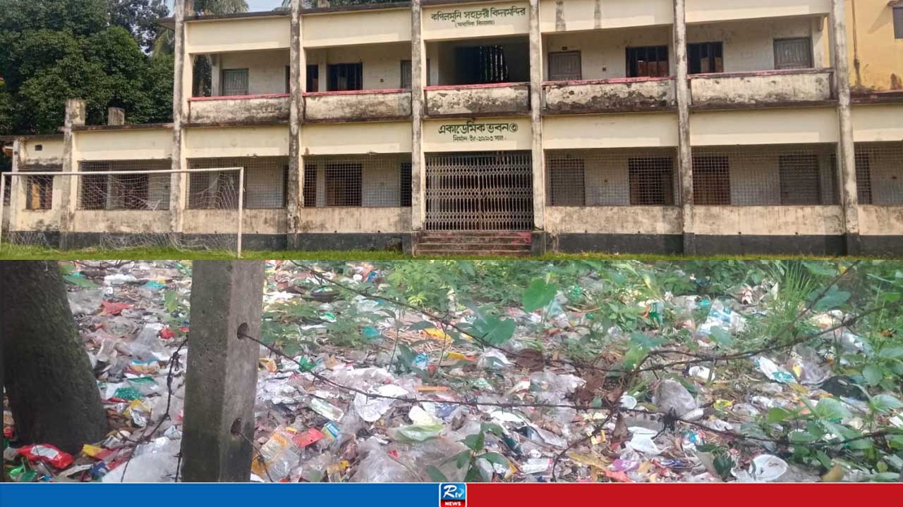 বিদ্যালয়ের পাশে ময়লার ভাগাড়, ছয় মাস ধরে বন্ধ শ্রেণিকক্ষ