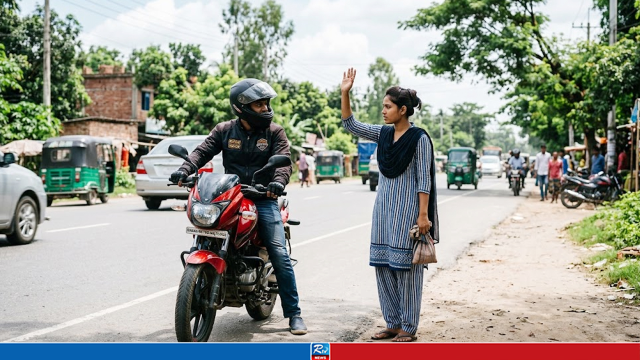 কথা আছে বলে মোটরসাইকেল থামান নারী, অতঃপর...