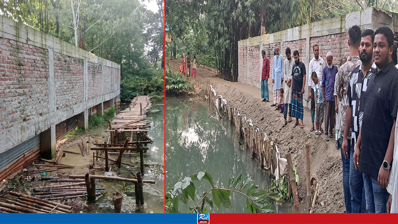 সাঁকোর জায়গায় ১৫০ ফুট মাটির রাস্তা নির্মাণ করলেন ছাত্রদল নেতা