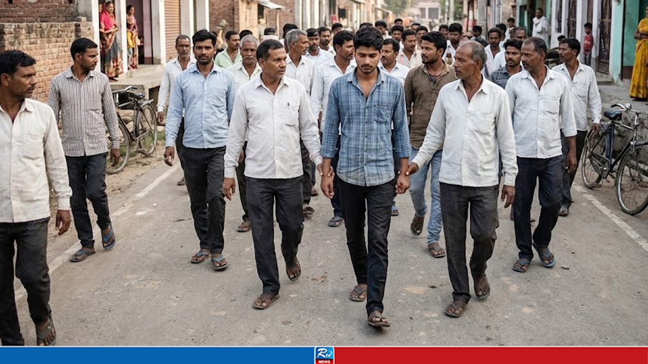 কিশোরীকে চুমুর অভিযোগে তরুণকে বিবস্ত্র করে রাস্তায় হাঁটানোর অভিযোগ